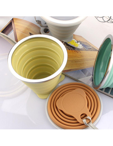 Taza de Viaje Plegable ME.FAN - Silicona 270ml - 4 Colores