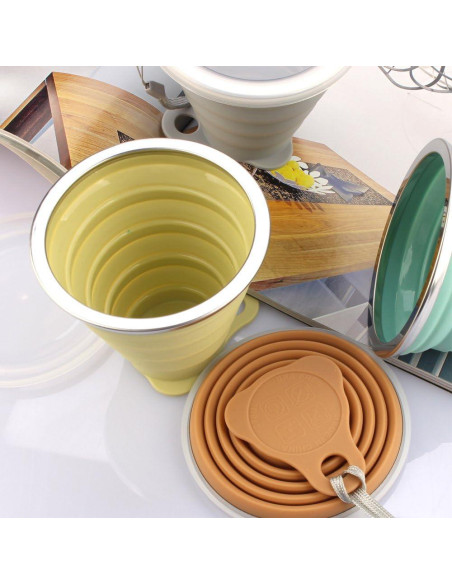 Taza de Viaje Plegable ME.FAN - Silicona 270ml - 4 Colores Taza de Viaje Plegable ME.FAN - Silicona 270ml - 4 Colores
