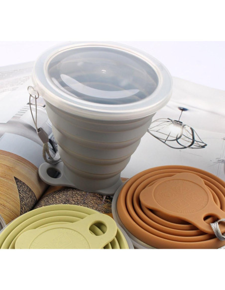 Taza de Viaje Plegable ME.FAN - Silicona 270ml - 4 Colores Taza de Viaje Plegable ME.FAN - Silicona 270ml - 4 Colores