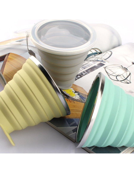 Taza de Viaje Plegable ME.FAN - Silicona 270ml - 4 Colores Taza de Viaje Plegable ME.FAN - Silicona 270ml - 4 Colores