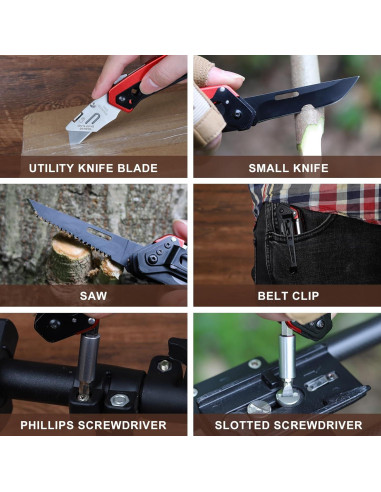 Cuchillo Utilitario ZAVIT 6 en 1 con Mango Ergonómico