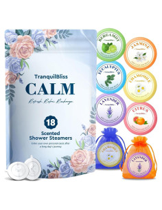 Tabletas de Vapor para Ducha TranquilBliss - Set 18 Piezas