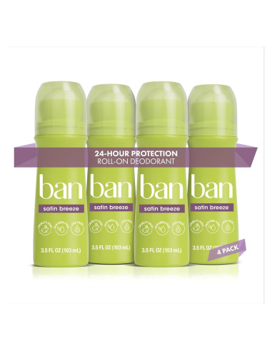 Ban Desodorante Antitranspirante Roll-on Brisa Satinada 4x99.22ml