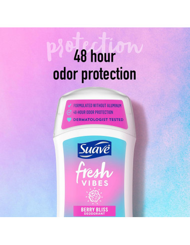 Desodorante en Barra Suave Fresh Vibes Berry Bliss 34g - 12 Unidades