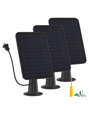 Cargador Solar 5W WININMETA para Cámara Blink - Paquete de 3