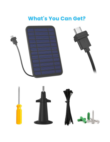 Cargador Solar 5W WININMETA para Cámara Blink - Paquete de 3 Cargador Solar 5W WININMETA para Cámara Blink - Paquete de 3