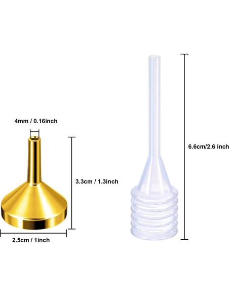 Paquete de 10 Embudos Metálicos TecUnite con 2 Pipetas Mini Paquete de 10 Embudos Metálicos TecUnite con 2 Pipetas Mini