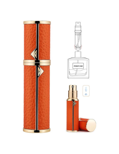 Botella de Perfume de Viaje Sinyutia 5ml Cuero Naranja