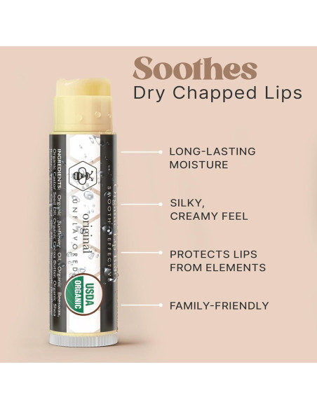 Bálsamo Labial Orgánico Beauty by Earth - Paquete de 4 Sin Sabor Bálsamo Labial Orgánico Beauty by Earth - Paquete de 4 Sin Sabor