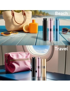 Botella de Perfume Recargable IKSKEY 8ML Viaje 2 Pcs Rosa 2