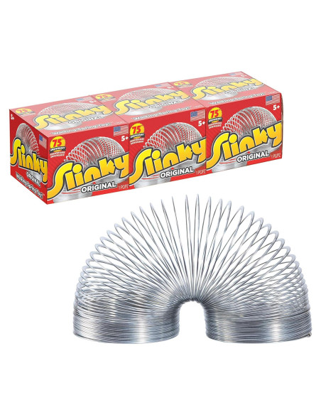 Slinky Original de Metal - Paquete de 3 Juguetes Antiestrés Slinky Original de Metal - Paquete de 3 Juguetes Antiestrés