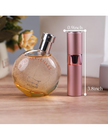 Botella de Perfume Recargable IKSKEY 8ML Viaje 2 Pcs Rosa