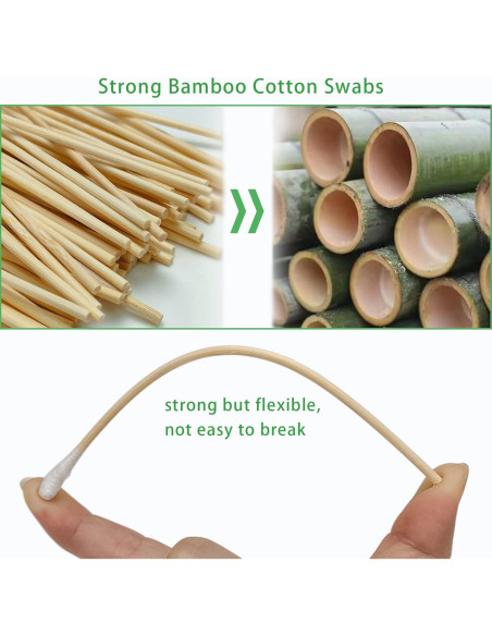 500 Bastones de Algodón Largos Bcowos - 15.24 cm Biodegradables 500 Bastones de Algodón Largos Bcowos - 15.24 cm Biodegradables