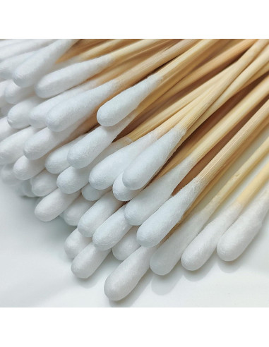 500 Bastones de Algodón Largos Bcowos - 15.24 cm Biodegradables