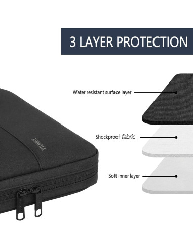 Funda para Laptop Ytonet 13.3" Resistente al Agua Negra
