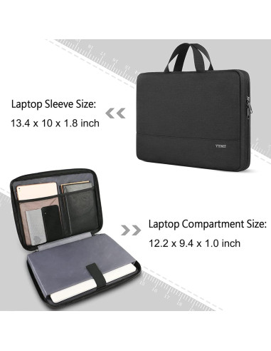 Funda para Laptop Ytonet 13.3" Resistente al Agua Negra