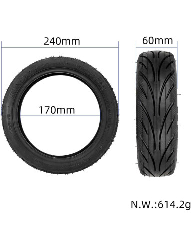 Neumático sin cámara 10" ZAITUO ZKLT-MXG2 para Ninebot