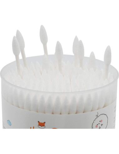 Hisopos de Algodón Orgánico HOMEFOX - 600 Unidades Blancos