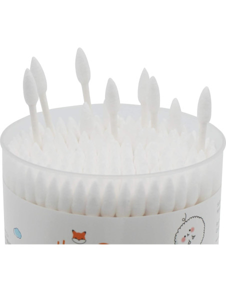 Hisopos de Algodón Orgánico HOMEFOX - 600 Unidades Blancos Hisopos de Algodón Orgánico HOMEFOX - 600 Unidades Blancos