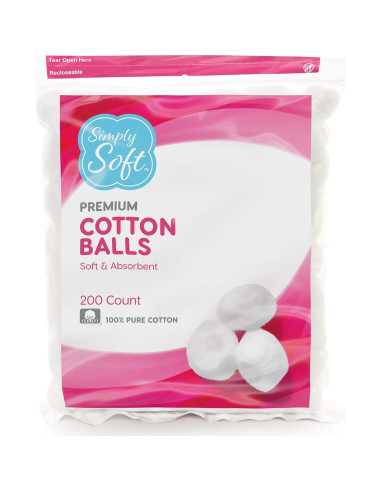 Bolas de Algodón Simply Soft 600 Unidades 100% Puro