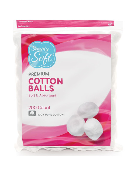 Bolas de Algodón Simply Soft 600 Unidades 100% Puro Bolas de Algodón Simply Soft 600 Unidades 100% Puro