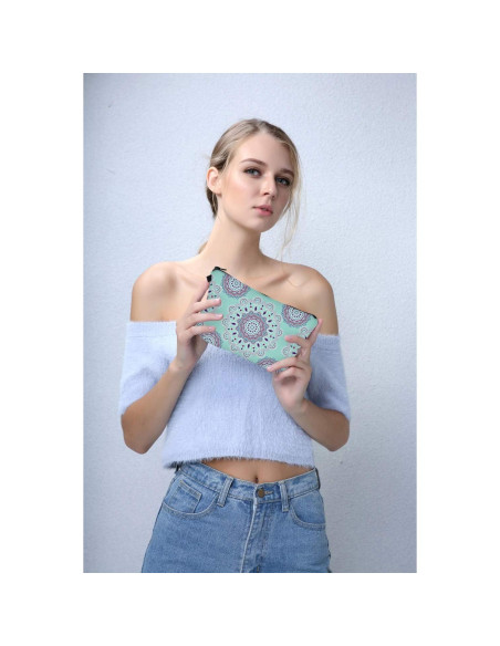 Bolsa Cosmética Impermeable Deanfun para Mujeres, Flores Mandala Bolsa Cosmética Impermeable Deanfun para Mujeres, Flores Mandala