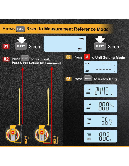 Cinta Métrica Láser PREXISO 2-en-1 40,97 m y 4,88 m Cinta Métrica Láser PREXISO 2-en-1 40,97 m y 4,88 m