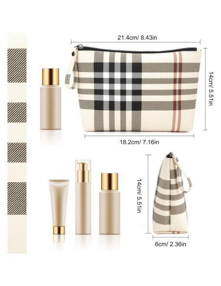 Estuche de Maquillaje MAANGE Caqui - Bolsa Cosmética de Viaje Estuche de Maquillaje MAANGE Caqui - Bolsa Cosmética de Viaje