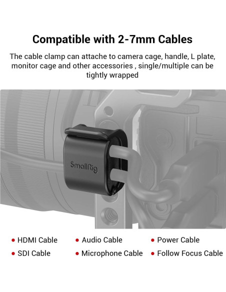 Abrazadera para Cámara SmallRig 4 pcs Soporte de Cable 2-7mm Abrazadera para Cámara SmallRig 4 pcs Soporte de Cable 2-7mm