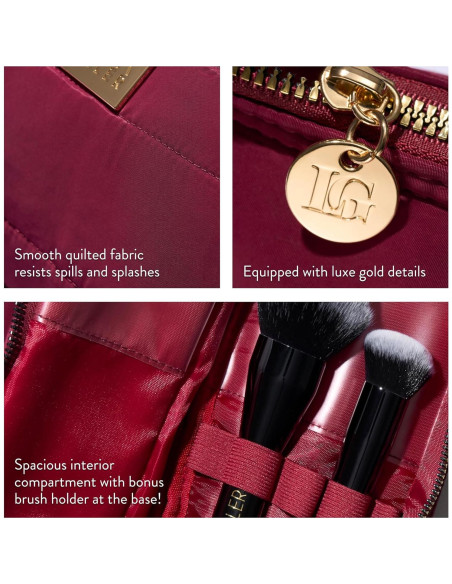 Bolsa de Maquillaje Quilted Laura Geller Burdeos con Estuche Bolsa de Maquillaje Quilted Laura Geller Burdeos con Estuche