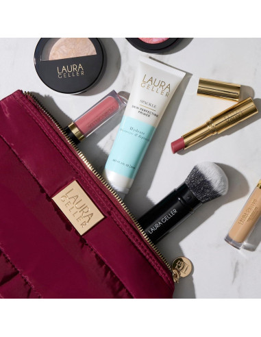 Bolsa de Maquillaje Quilted Laura Geller Burdeos con Estuche