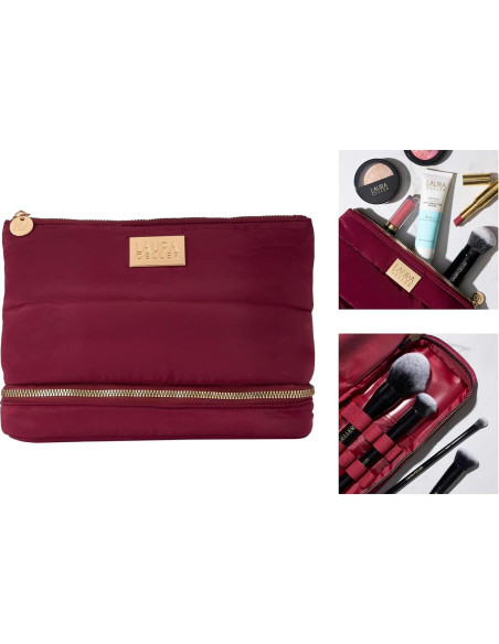 Bolsa de Maquillaje Quilted Laura Geller Burdeos con Estuche Bolsa de Maquillaje Quilted Laura Geller Burdeos con Estuche