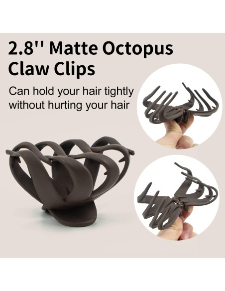 Pinzas de Cabello Octopus Medianas Maorulu Antideslizantes Pinzas de Cabello Octopus Medianas Maorulu Antideslizantes