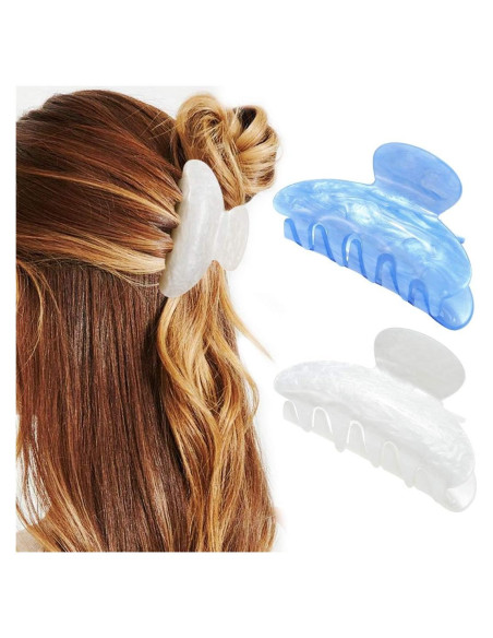 Clips de Garra Acrílicos CAKURE Rosa y Azul Medianos 8.5 cm Clips de Garra Acrílicos CAKURE Rosa y Azul Medianos 8.5 cm