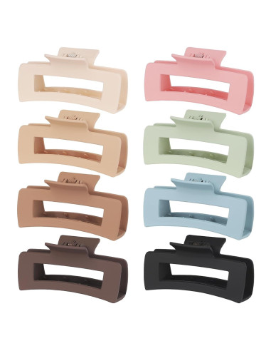 Clips para el Cabello CHANDAT 8 Pcs 10.9 cm Garra Cuadrados