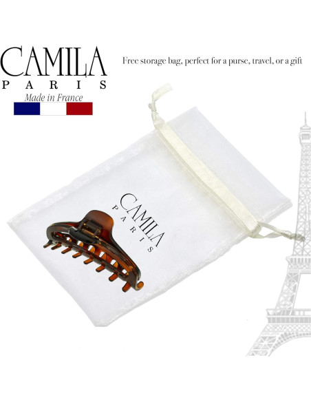 Clip de Pelo Francés Camila Paris CP2370 Tortuga 8.89 cm Clip de Pelo Francés Camila Paris CP2370 Tortuga 8.89 cm