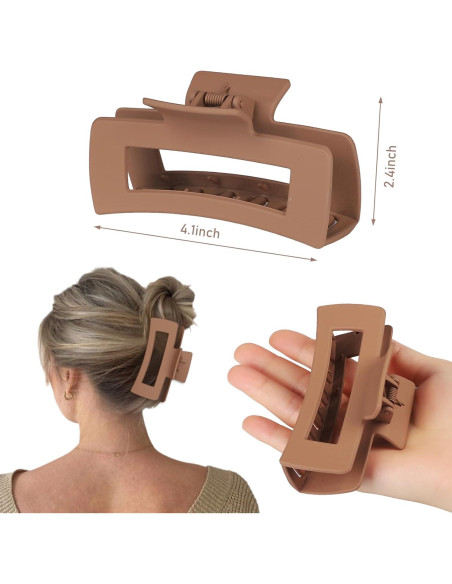 Clips para el Cabello CHANDAT 8 Pcs 10.9 cm Garra Cuadrados Clips para el Cabello CHANDAT 8 Pcs 10.9 cm Garra Cuadrados