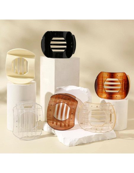 Clips de Garra para Cabello Molizummy 6 Piezas Colores Neutros Clips de Garra para Cabello Molizummy 6 Piezas Colores Neutros