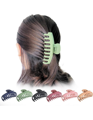 Clip para el cabello OWIIZI Grande Antideslizante 11 cm Negro