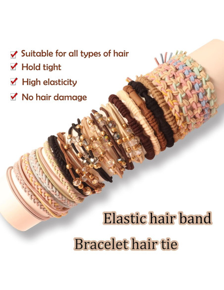 20 Gomas de Pelo Elásticas FECASIMY - Sin Daño, 6.35 cm 20 Gomas de Pelo Elásticas FECASIMY - Sin Daño, 6.35 cm