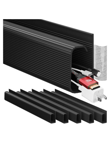Kit de Gestión de Cables EVEO 6 Unidades Negro 243,84 cm