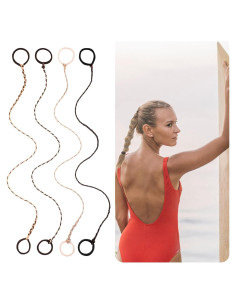 4 Gomas de Pelo Espirales Elásticas DIVINA VITAE 70cm Color Mezclado