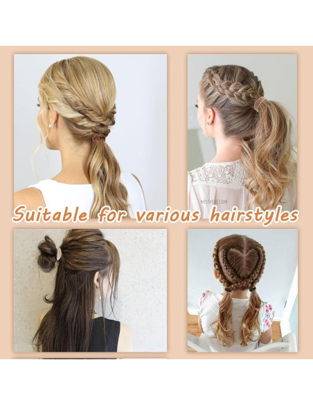 20 Lazos para el Cabello Boho SYGY - 6 cm, Sin Daño, Marrón 20 Lazos para el Cabello Boho SYGY - 6 cm, Sin Daño, Marrón
