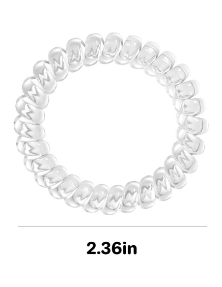 Tiras de Cabello Espiral KCHIES Transparentes - 6 Piezas Tiras de Cabello Espiral KCHIES Transparentes - 6 Piezas