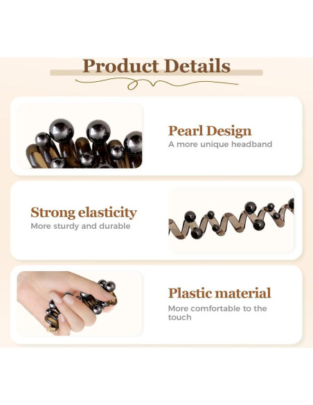 Tiras de Cabello Espirales NEKSKA - 4 Pcs Suaves y Elásticas Tiras de Cabello Espirales NEKSKA - 4 Pcs Suaves y Elásticas
