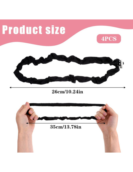 4 Diademas de Seda Ajustables KFHENSOMR para Cabello Rizado 4 Diademas de Seda Ajustables KFHENSOMR para Cabello Rizado