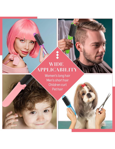 Queekay 12 Cepillos de Pelo Plegables con Espejo - Colores Variados