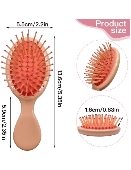 Juego de 14 Mini Cepillos de Pelo Húmedo Goiio Multicolor Juego de 14 Mini Cepillos de Pelo Húmedo Goiio Multicolor