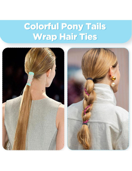3 Paquetes de Lazos de Cabello Elásticos TBUKEOM Multicolor 3 Paquetes de Lazos de Cabello Elásticos TBUKEOM Multicolor