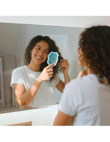 Cepillo Desenredante AIMIKE Glacier para Cabello Rizado Azul